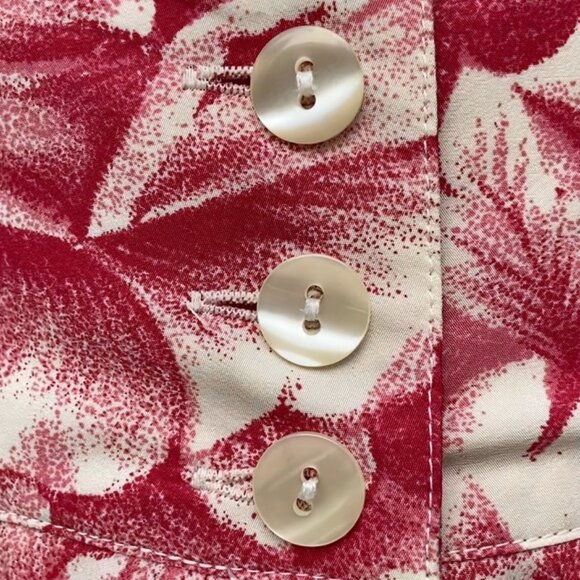 Vintage Cacharel of Paris Ensemble - Tunic & Pleated Skirt Set  - Rose Motif - Picture 6 of 13